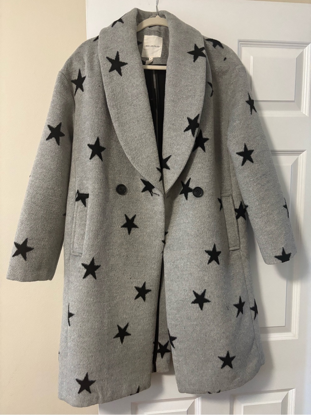 Star Print Gray Coat!